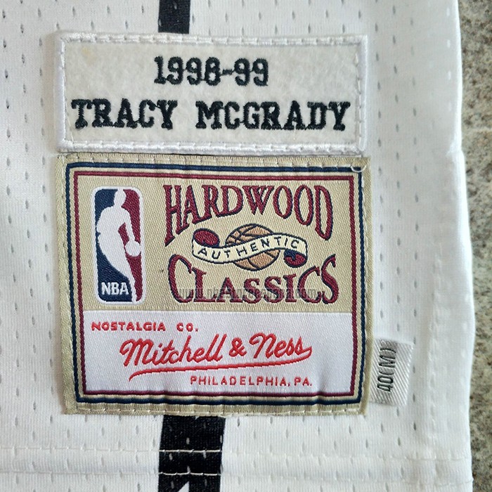 Camiseta Toronto Raptors Tracy McGrady NO 1 Mitchell & Ness 1998-99 Blanco